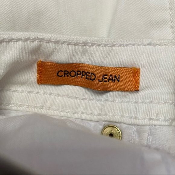 Tory Burch White Cropped Jean Women Size 25 - Picture 10 of 10